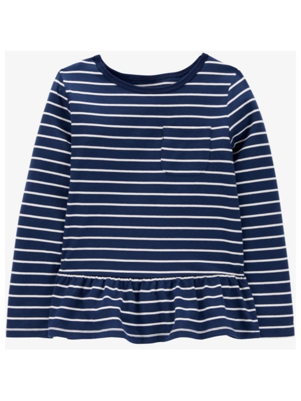 Carter's Striped Peplum Top Girl’s Large 100% Cotton